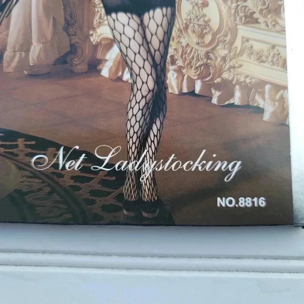 NWT Great Valentine's Gifts! Sexy Lace Julia Pantyhose Black One Sz 8860